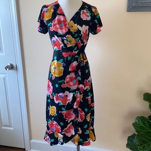 Floral wrap dress